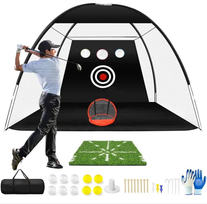 Golf Net Golf Practice Net All in 1 Golf Nets for Backyard Driving and Garage 10x7ft Golf Hitting Net with Chipping Net
