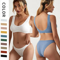 Low Waist Panties Wire Free Bralette Private Label Bra and Panty Set Shorts Set Sexy Bra Special Design Hot Girls Photos