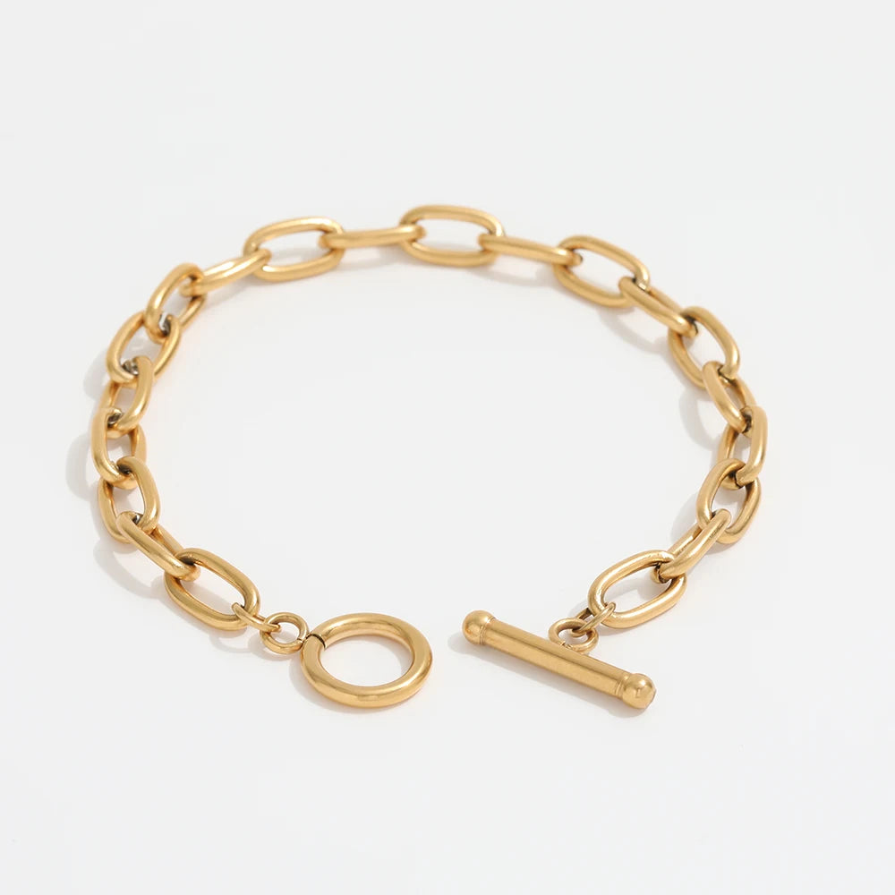 Joolim Jewelry Wholesale Stainless Steel Link & Chain Bracelet for Women