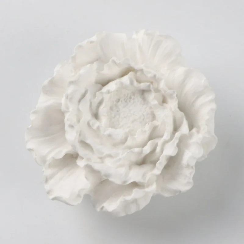 Stocked Scented Ceramic Car Vent Clip Air Freshener Porcelain Peony Flower Aroma Plaster Fragrance Home Essential Oil Diffuser
