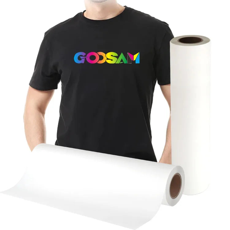 75u Thickness T-Shirt Digital Inkjet Heat Transfer Printing 60cm*100m Double-Sided Bulk Warm Peel 30cm 60cm PET DTF Roll Film