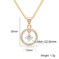 Cubic Zirconia Bright Stone Silver Cute Fashion Jewelry Pendants & Charms Sterling Silver Circle Pendant Necklace