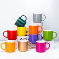 Custom LOGO 10Oz 320ml High-temperature Firing Transparent Glaze Coffee Ceramic for Advertisement Gift Creative Ceramic Mug