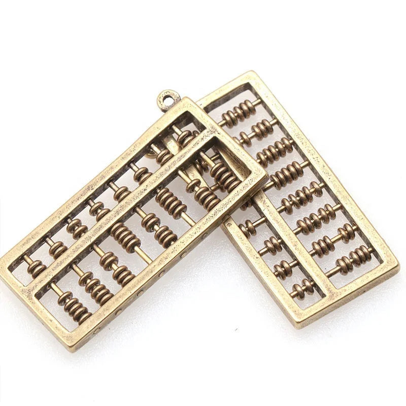 Nolvo World 42*20mm Brass Factory Making Brass Abacus Pendant Mini Portable Keychain