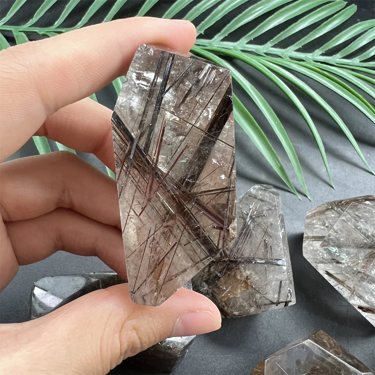 High Quality Natural Copper Rutilated Quartz Crystal Free Form Healing Raw Copper Rutile Quartz