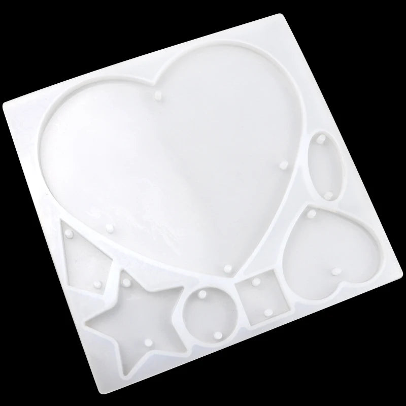 1063 Factory Stock Love square Round DIY Crystal Glue Dropping Mould Mirror Pendant Ornament Tool Kitchen Tools Baking Tools