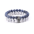 Wholesale Ethnic Couples Friendship Jewelry Gifts Crown Beads Charm Crystal Rhinestone Geometric Distance Bracelets for