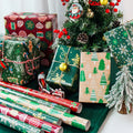 2024 New Christmas Snowman Gingerbread Man Models Peace Fruit Flowers Gift Wrapping Paper