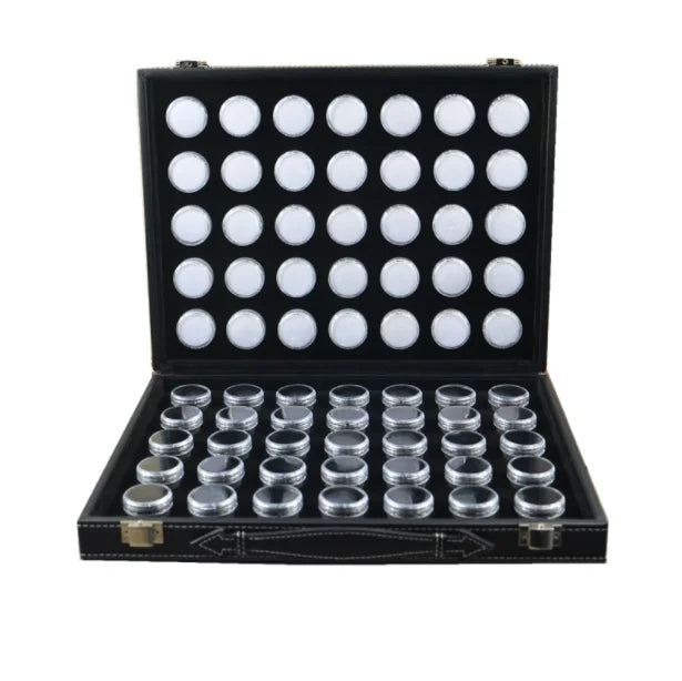 Modern Round Transparent Bare Stone Diamond Storage Display Box Loose Gemstones Boxes Beads Jewelry Tray With Lid