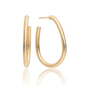 Gemne Solid 925 Sterling Silver 18K Chunky Hoop Big Statement Earrings Jewelry Bohemia