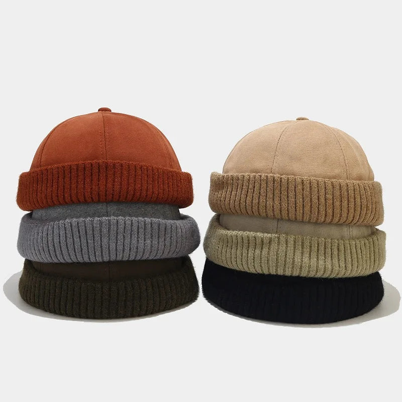2022 New Winter Warm Dress Docker Hat Brimless Baseball Cap Hat Men Winter Hats for Women Men Outdoor Fashion Casual Dress