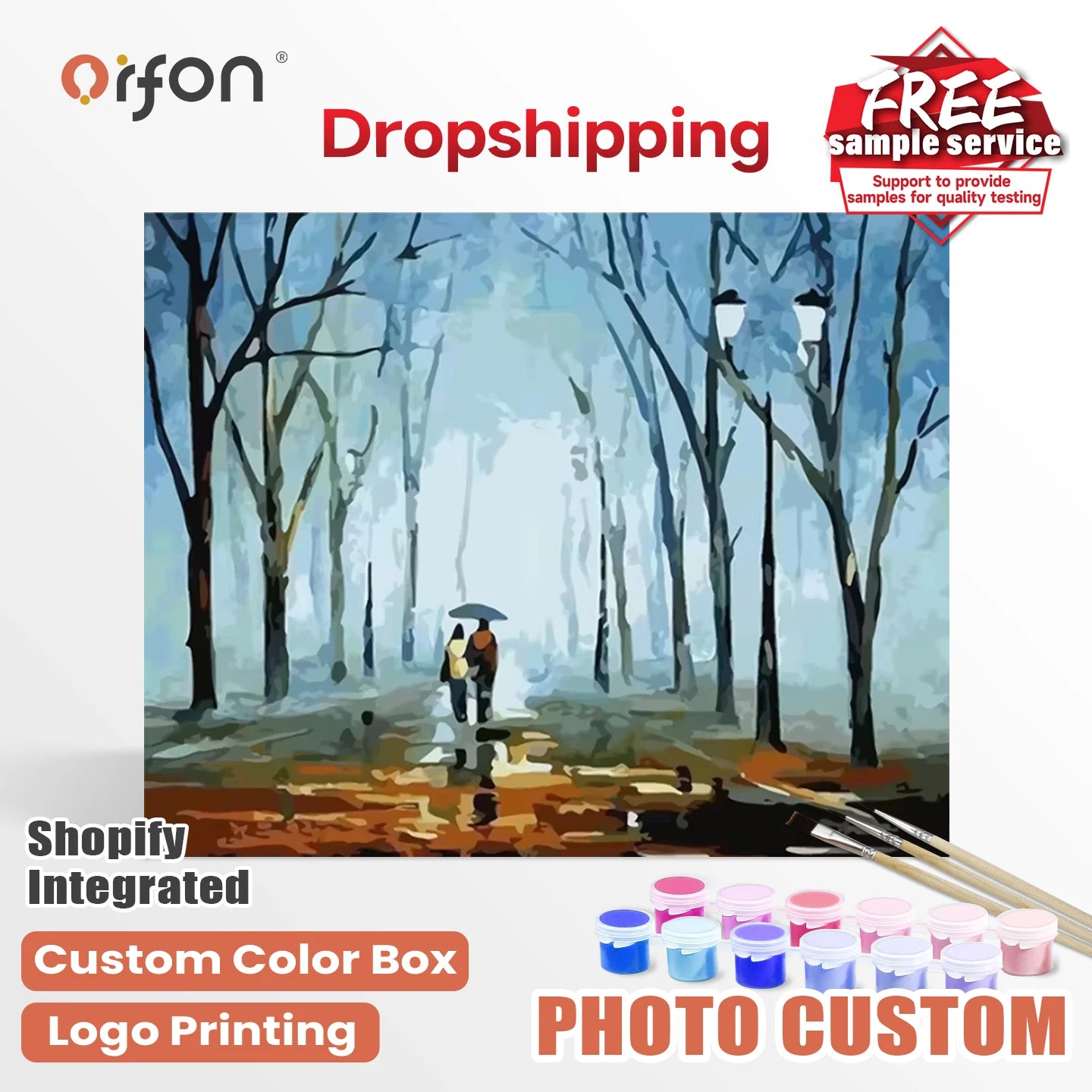 Orfon Modern Digital DIY Oil Painting Kit LY1550 Adult Paint by Numbers on Linen Canvas No Frame PORTRAIT Lover