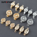 M1099 10pcs/lot DIY Accessories REACH Pass Nickel Free Connector 18k Gold Rhodium Plated Copper Hooks for Jewelry Making Metal