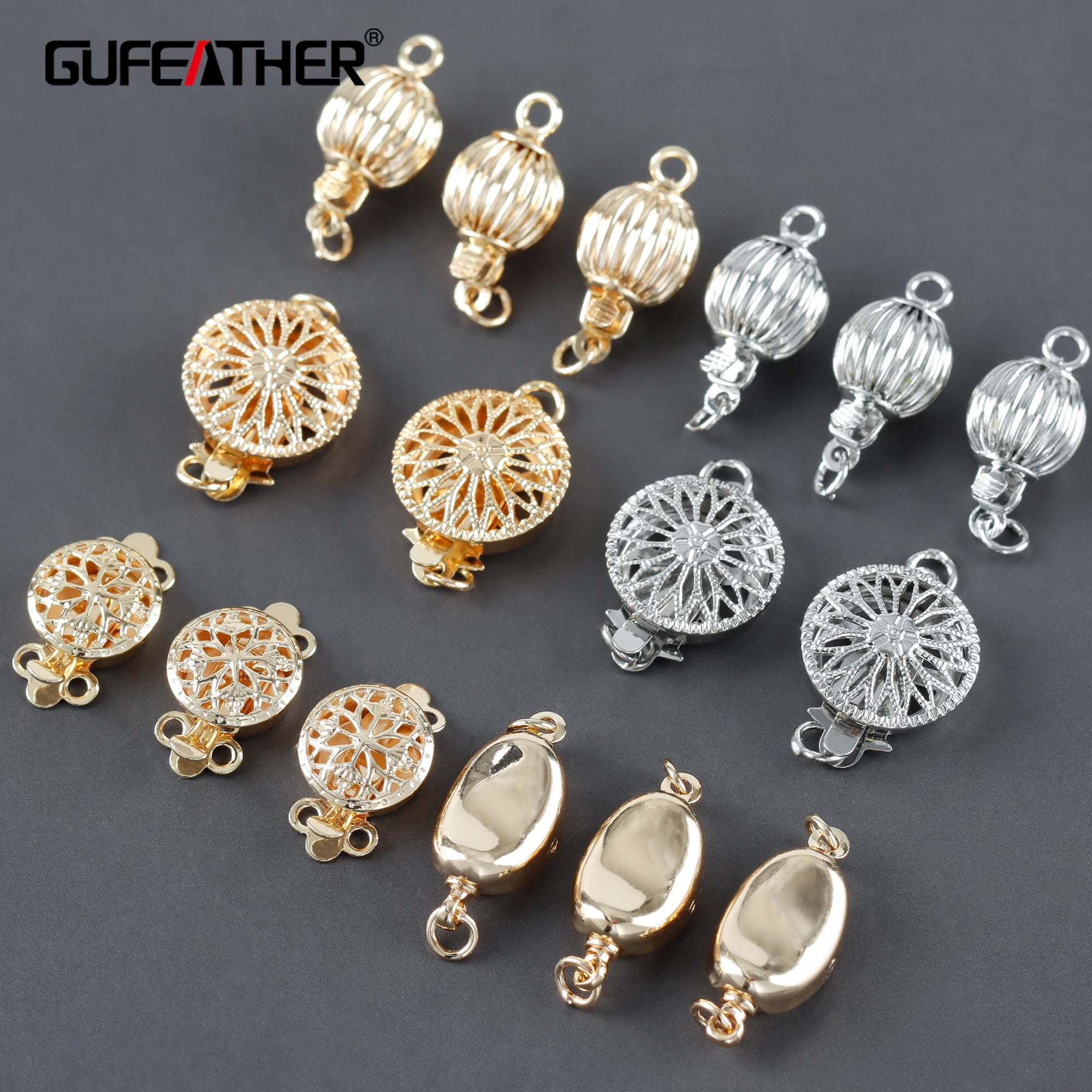 M1099 10pcs/lot DIY Accessories REACH Pass Nickel Free Connector 18k Gold Rhodium Plated Copper Hooks for Jewelry Making Metal