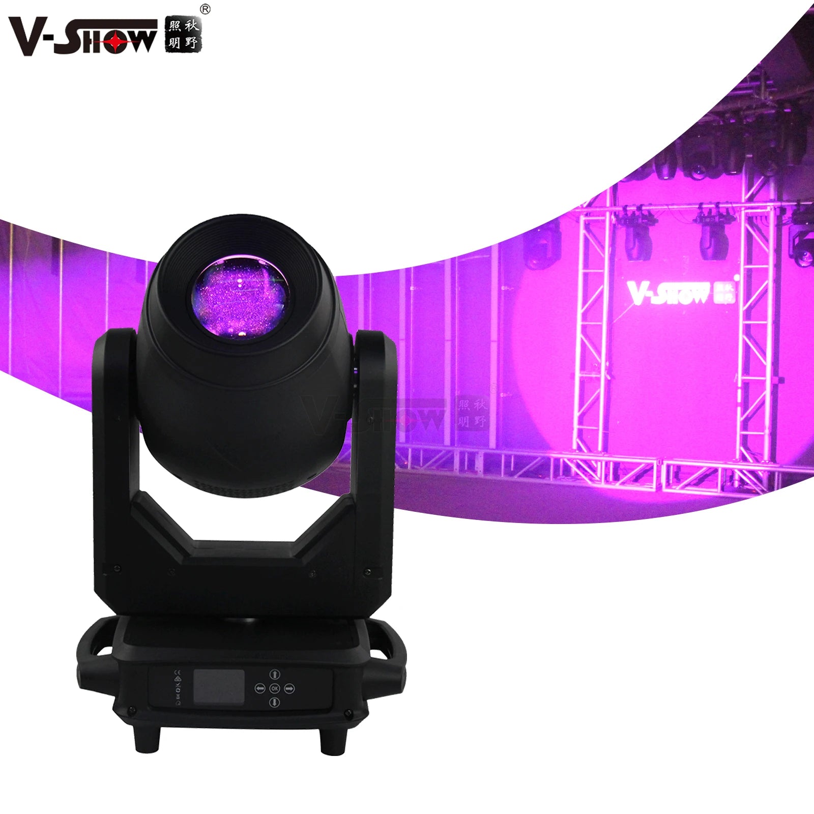 VSHOW S716 200 Watt Stage Disco Moving Head Beam Spot Wash BSW Dj Stage Lighting for Events Dj