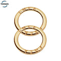 Gold-Plated Metal Rings Zinc Alloy Decorative Round Buckle Engraved Name Plastic Iron Bikini Underwear Accessories Key Rings