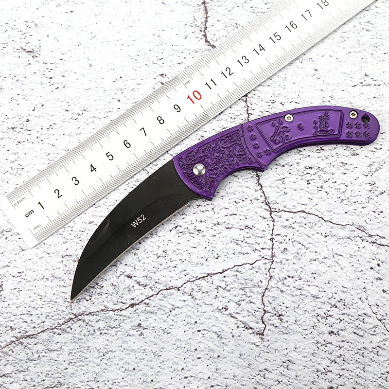 Folding Knife Pocket Knife with Stainless Steel Blade and Aluminum Handle for Outdoor Tactical Survival