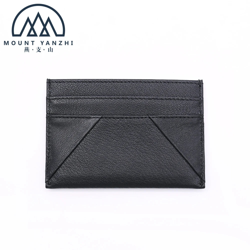 Luxury Custom Logo Genuine Leather No Closure Credit Card Holder Kpop Cardholder RFID Blocking Ultra Pro Card Sleeves
