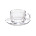 6oz Glass Tea Coffee Cups and Saucers Sets