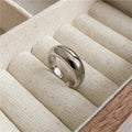 100% Real 925 Sterling Silver Round Glossy Finger Rings for Women Fine Jewelry