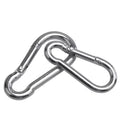 Stainless Steel Oval Snap Hook 15mm Locking Carabiner Clip Spring Snap Hook Spring Loaded Steel Karabiner