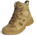 Outdoor Mid-Top Tactical Training Boots with Waterproof Suede Rubber Sole Anti-Kick Anti-Collision Feature Spring Summer Hiking