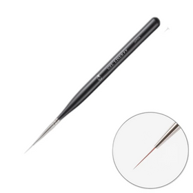 BW8-06 Liner Brush Set Different Sizes Black Wood Handle with Nylon PBT Fibers for Nail Art Oblique French Mini Oval Long Plaid