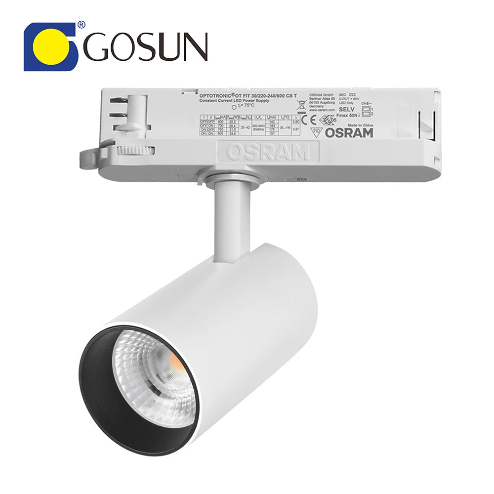 Anti-glare Track Light Flicker Free 15w Customizable Led Track Light Aluminum Adjustable Single Color Spotlight