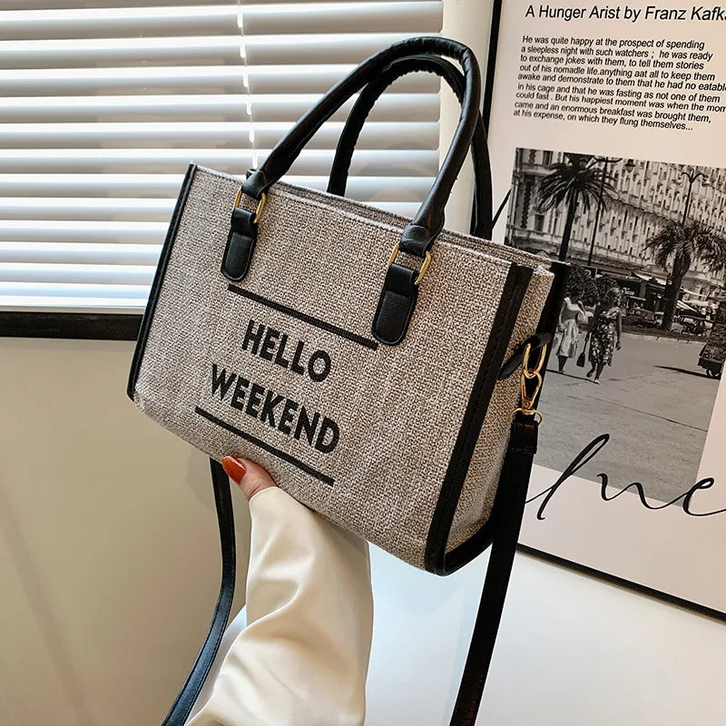 2023 New Fashion Women's Canvas Tote Bag Shoulder Messenger Bag by Supplier