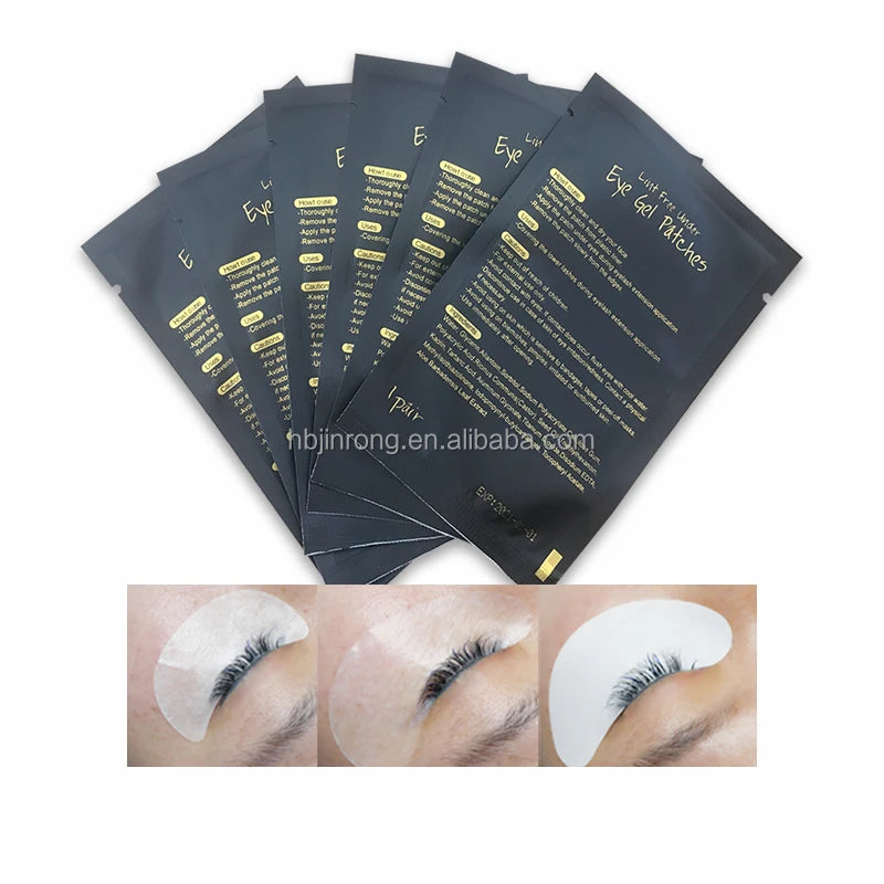 Factory Wholesale Eyelash Patch Eye Pads Private Label OEM Custom LOGO Hydrogel Eye Patches for Lash Extensions Very Sticky