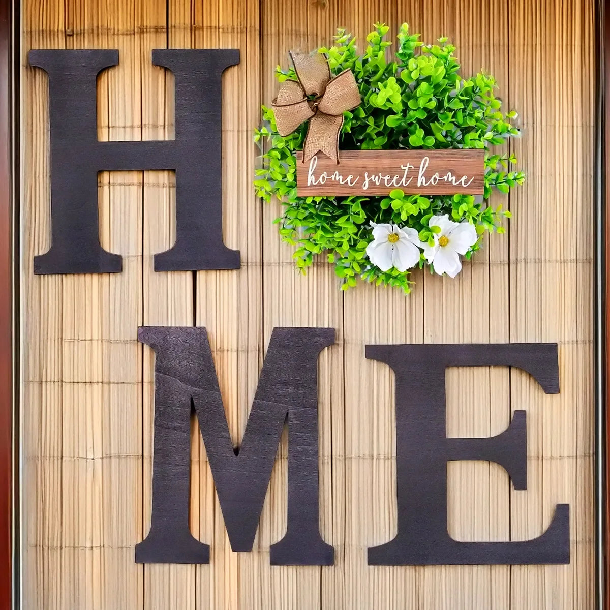 Alphabet HOME Wooden Plaque Creative Home Wooden Art Logo Decorative Door Hanging Countryside Wall Hanging