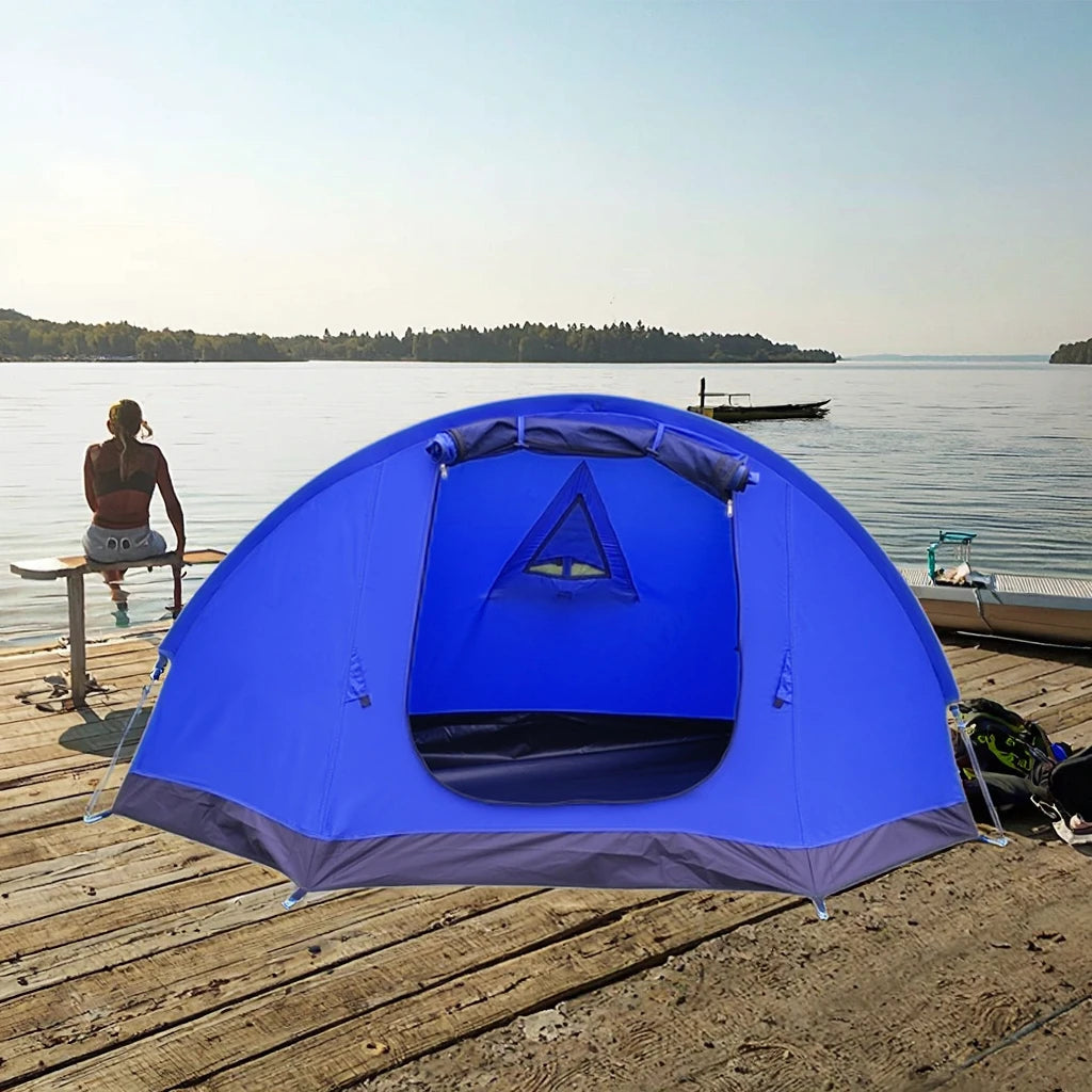 Outdoor Automatic Tent for Camping Riding Fishing Portable Aluminum Pole with Rain Sun Protection Ground-Level Tent