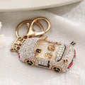 Wholesale Bling Bling Bag Car Pendant Metal Mini Car Key Chain With Custom Logo Metal for Women