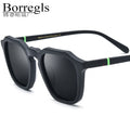 Borregls Matte Acetate Multicolour Polarized Sunglasses UV400 Men Brand Designer Vintage Square Sun Glasses for Women 19292T