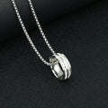 Wholesale Metal Ring Necklace Fashion Men Women Necklace Alloy Steel Stone Jewelry Necklace