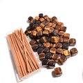 Huiying Arrival Beautiful Yellow Tiger Eye Gemstone Cube Incense Stick Holder
