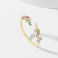 Hot Selling Products 2024 Fashion Wedding Adjustable Open Leaf Rings for Women