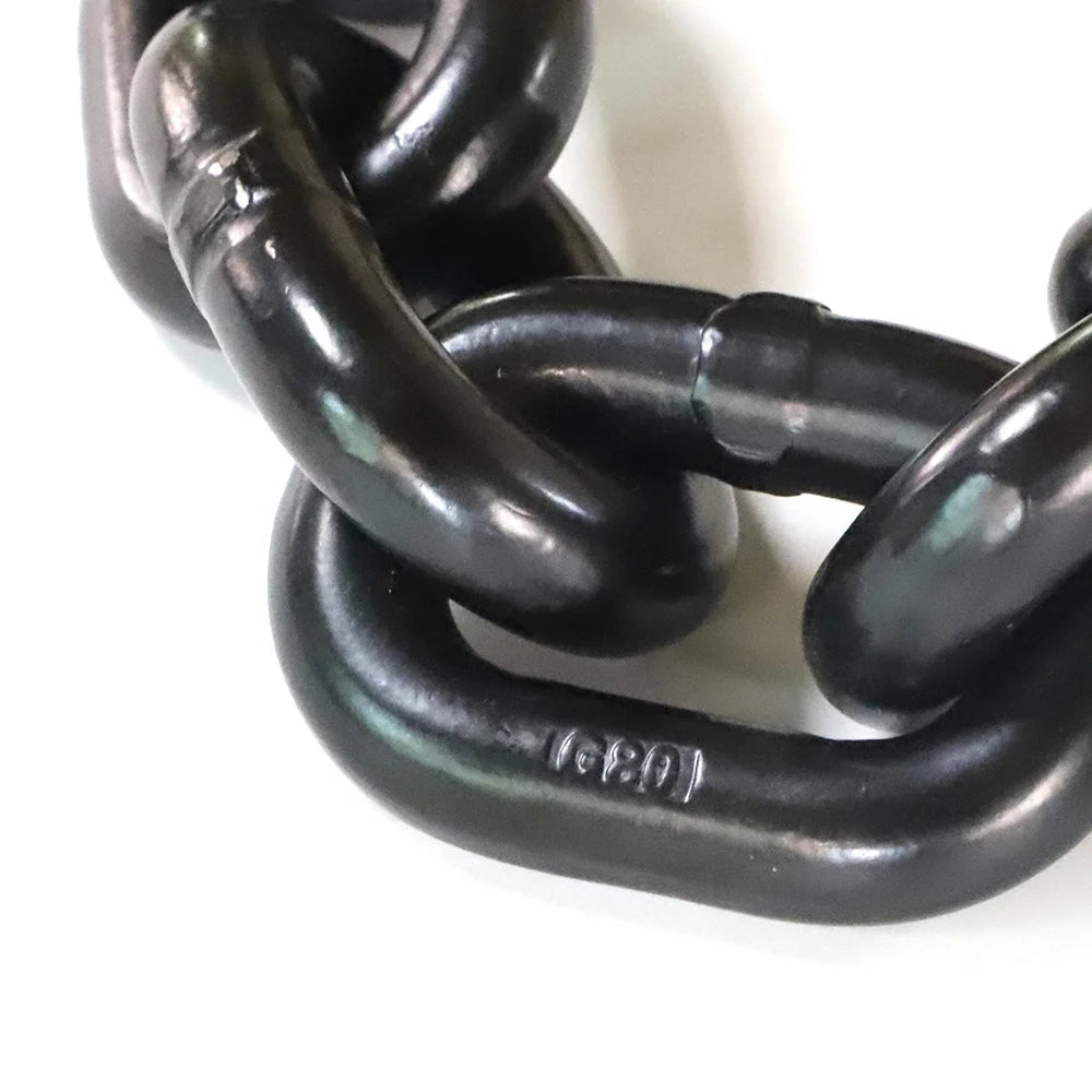 G80 10mm Black Oxidation Alloy Chain Welded Structure 6 to 32mm Overhead Lifting Chain for Ship Transmission