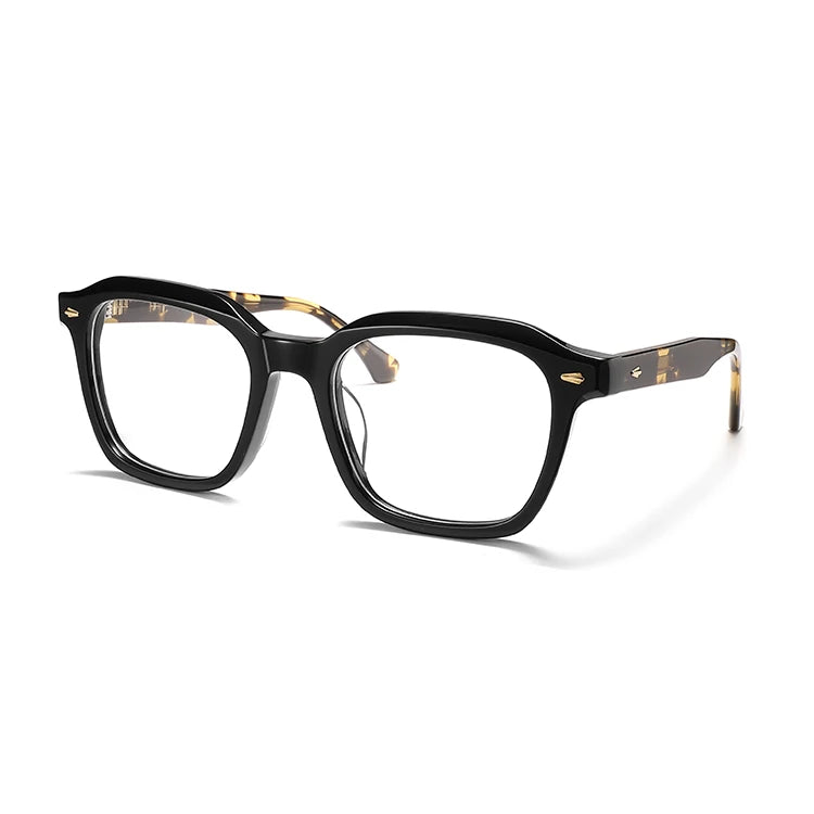 High Quality Italian Handmade Luxury Eyeglasses Square Acetate Frame Retro Style Custom Logo Optical Eye Glasses for Men Women