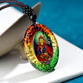 Unisex Good Significance Jewelry Thousand Hands Guanyin Pendant Necklace Zodiac Signs Eight Lucky Buddha Glass Necklace to Women