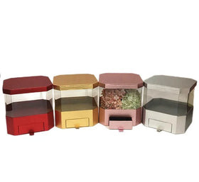 High Quality Octagonal Transparent PVC Flower Box Gift Packaging Embossed and Matt Laminated with Drawer Stock Available