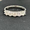 D VVS Round Moissanite Wedding Eternity Ring Band 5pcs 4mm Silver925 Wholesale Price Fashion Jewelry Ready to Ship