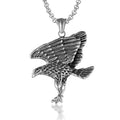 High Quality Animal Bird Stainless Steel Vintage Style Eagle Fine Pendant Necklace for Cool Men Jewelry