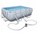 Bestway 56629 Rectangular Above Ground Steel Frame Swimming Pool  Power Steel Pool