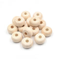30*15MM Abacus Wooden Beads Big Hole Farmhouse Loose Beads for Children's DIY Jewelry Making Toy for Kids