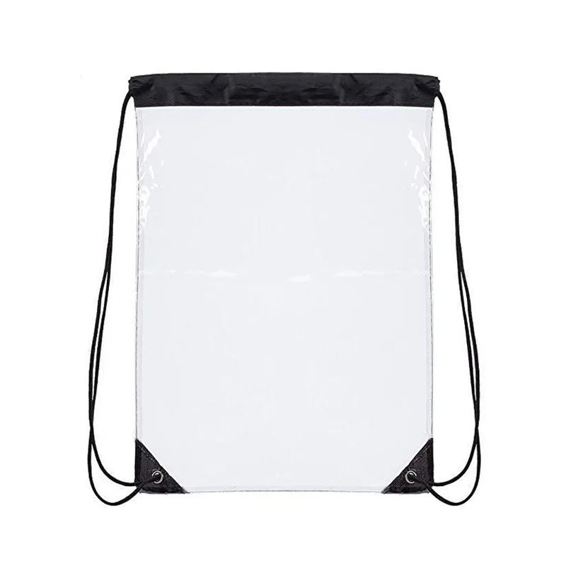 Cheap Customized Logo Size Available Durable Quality Sports Approved Transparent Clear Toy PVC Drawstring Backpack