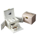 OMT Luxury Custom Logo Leather Jewelry Packaging Organizer Box-Gift for Rings Bracelets Necklaces & Earrings