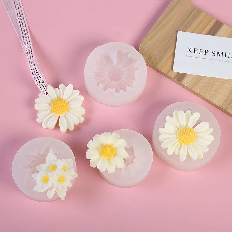 Chamomile Aromatherapy Pendant Silicone Mold Chamomile Flower Decorative Silicone Jewelry Mold