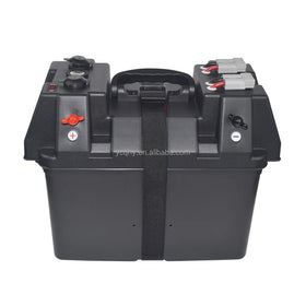 Portable Rv Trailer Caravan Camping Marine Car Solar Prismatic 12v 24v 100ah Dc Battery Box IP54 Rated USB Power Sockets Lifepo4