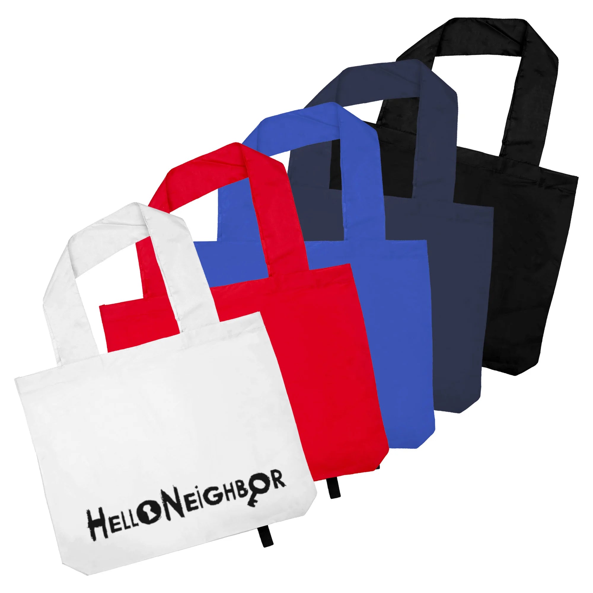 In Stock 5 Colors Stuff Tote Bag with Base Gusset Nylon Bag Elastic Band Which Holds the Folds Bag Custom Logo 190T Nylon NLB003